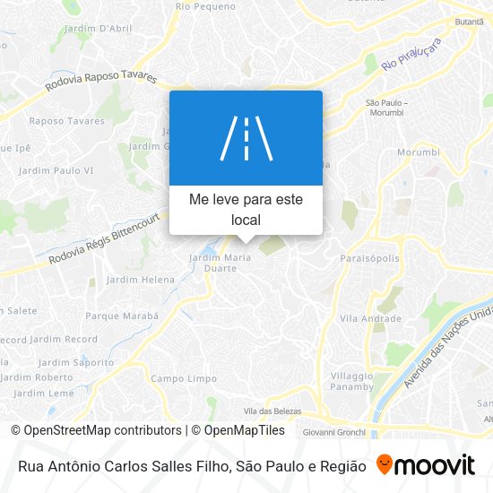 Rua Antônio Carlos Salles Filho mapa