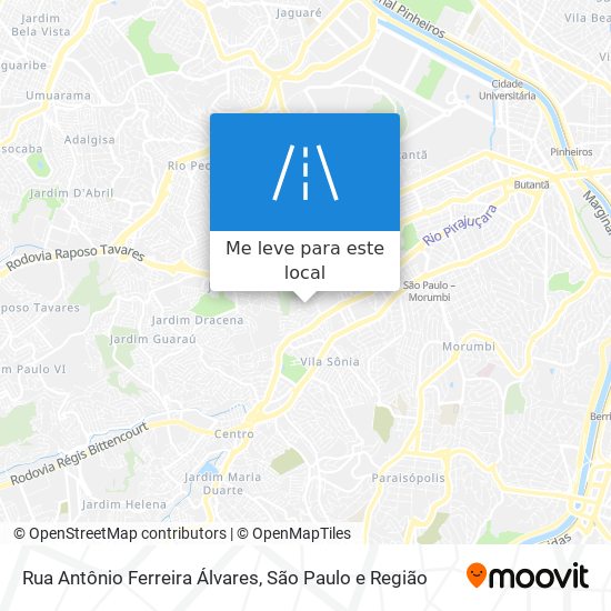 Rua Antônio Ferreira Álvares mapa