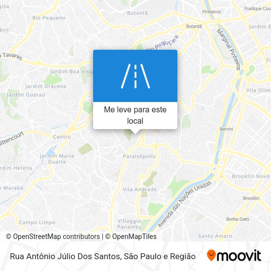 Rua Antônio Júlio Dos Santos mapa