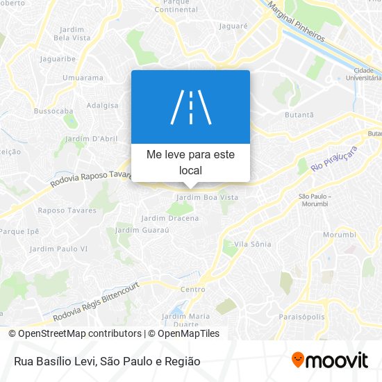 Rua Basílio Levi mapa