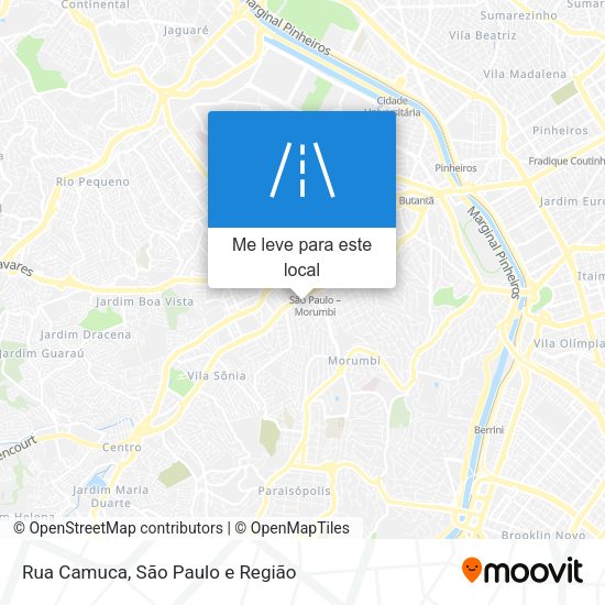 Rua Camuca mapa