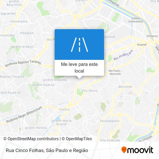 Rua Cinco Folhas mapa