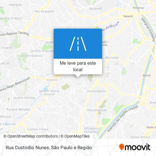 Rua Custodio Nunes mapa