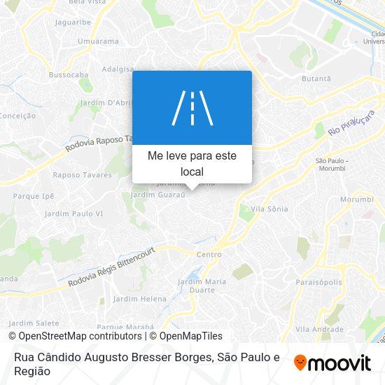 Rua Cândido Augusto Bresser Borges mapa