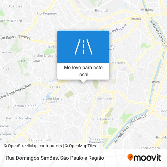 Rua Domingos Simões mapa