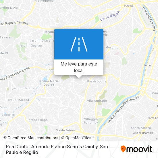Rua Doutor Amando Franco Soares Caiuby mapa