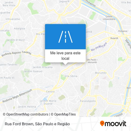Rua Ford Brown mapa
