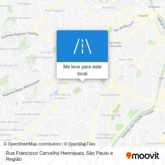 Rua Francisco Carvalho Henriques mapa