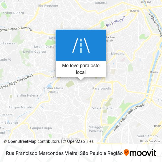 Rua Francisco Marcondes Vieira mapa