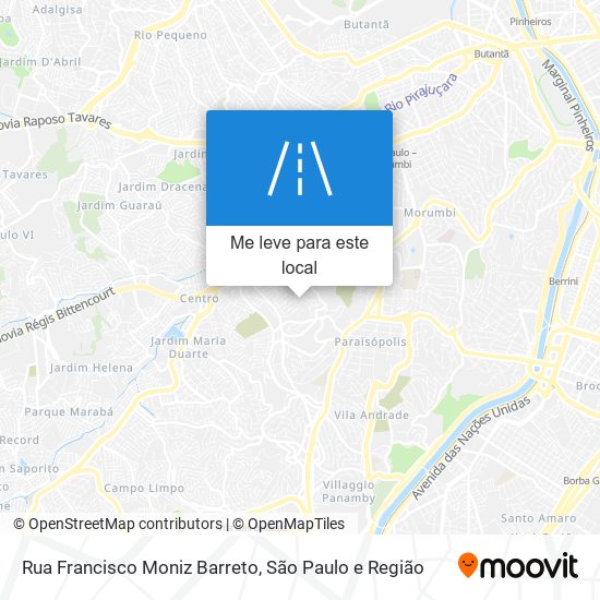 Rua Francisco Moniz Barreto mapa