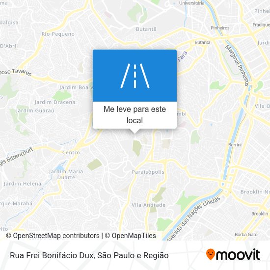 Rua Frei Bonifácio Dux mapa