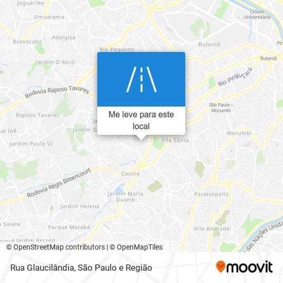 Rua Glaucilândia mapa