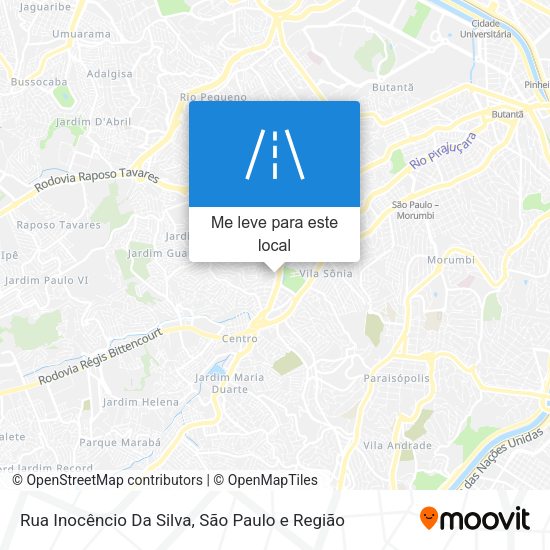 Rua Inocêncio Da Silva mapa