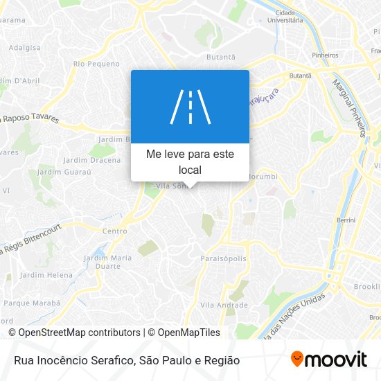 Rua Inocêncio Serafico mapa