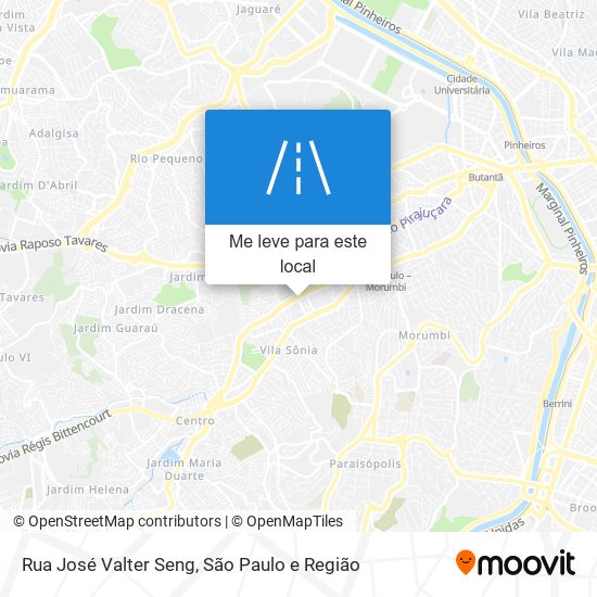 Rua José Valter Seng mapa