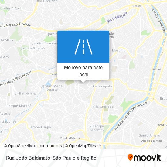 Rua João Baldinato mapa