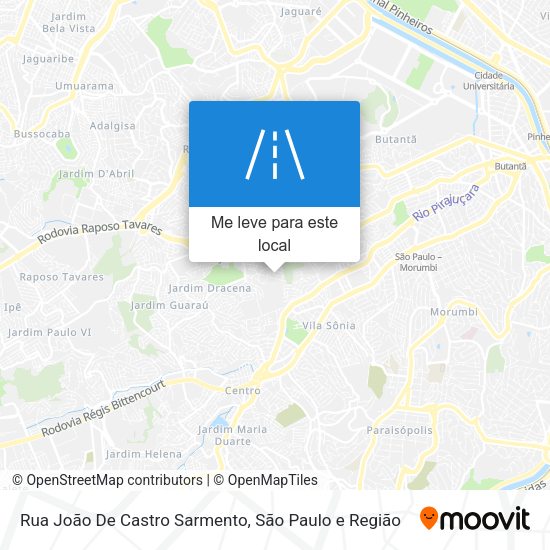 Rua João De Castro Sarmento mapa