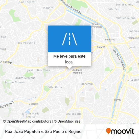 Rua João Papaterra mapa