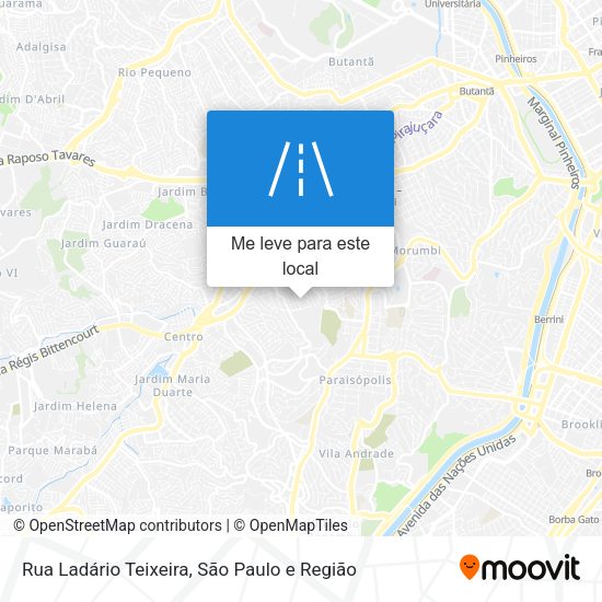 Rua Ladário Teixeira mapa