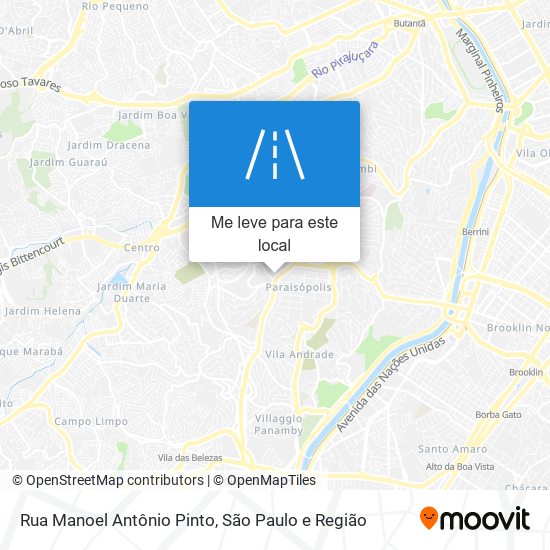 Rua Manoel Antônio Pinto mapa