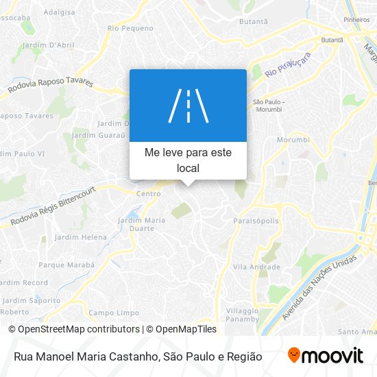 Rua Manoel Maria Castanho mapa