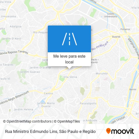 Rua Ministro Edmundo Lins mapa