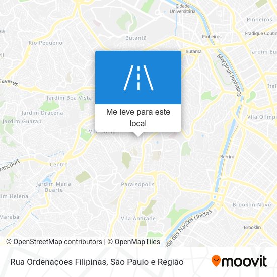 Rua Ordenações Filipinas mapa