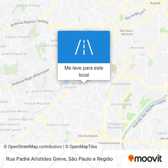Rua Padre Aristides Greve mapa