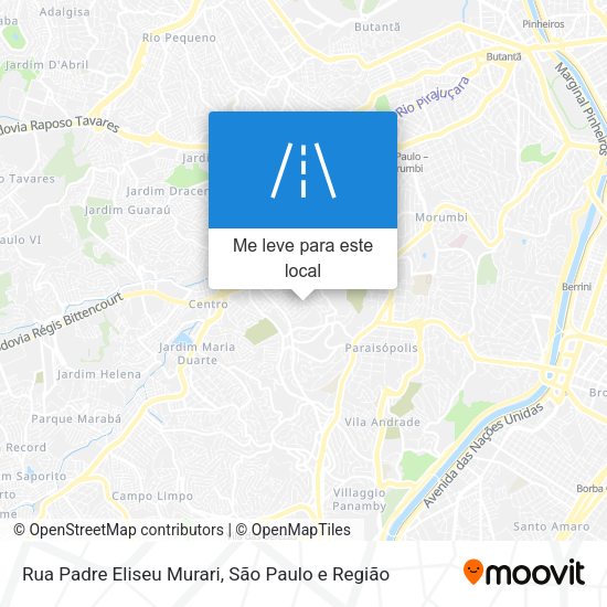 Rua Padre Eliseu Murari mapa