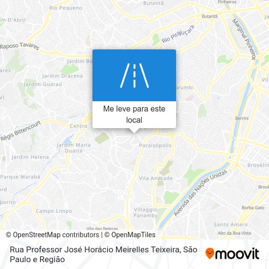 Rua Professor José Horácio Meirelles Teixeira mapa