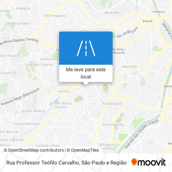 Rua Professor Teófilo Carvalho mapa