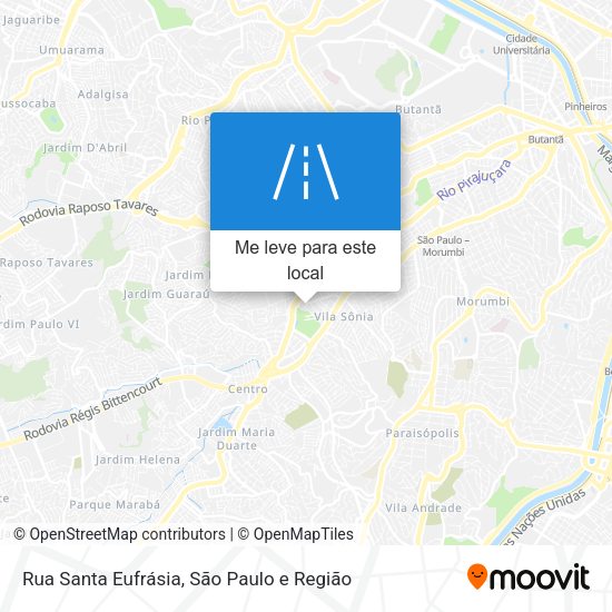 Rua Santa Eufrásia mapa
