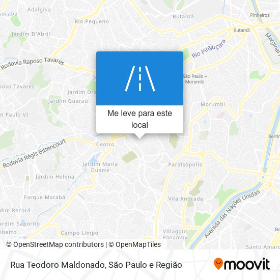 Rua Teodoro Maldonado mapa