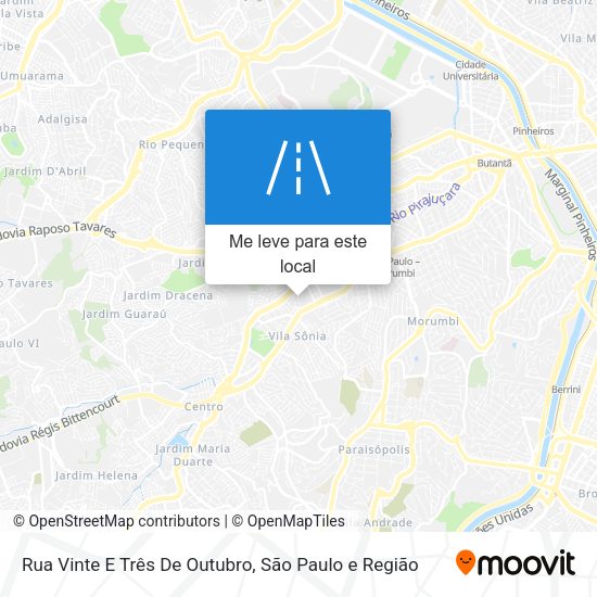 Rua Vinte E Três De Outubro mapa
