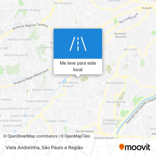 Viela Andorinha mapa