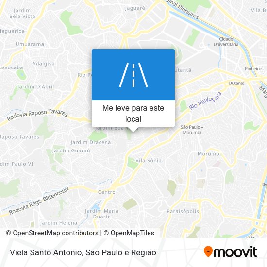 Viela Santo Antônio mapa