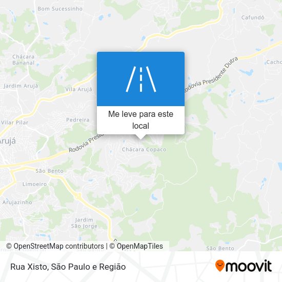 Rua Xisto mapa