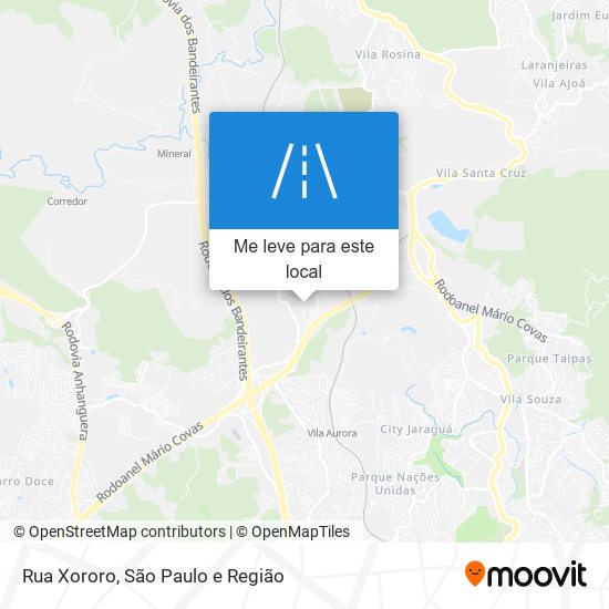 Rua Xororo mapa