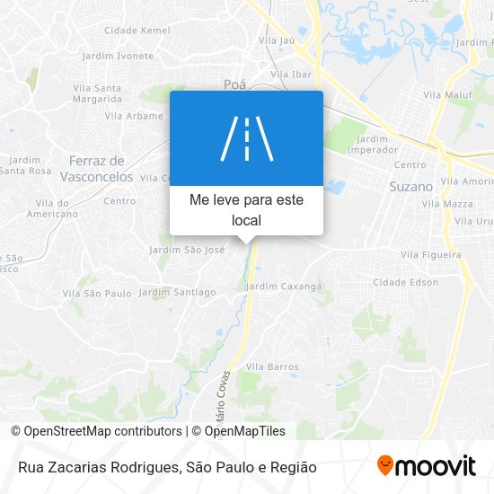 Rua Zacarias Rodrigues mapa
