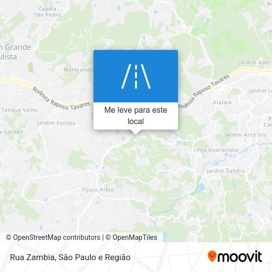 Rua Zambia mapa