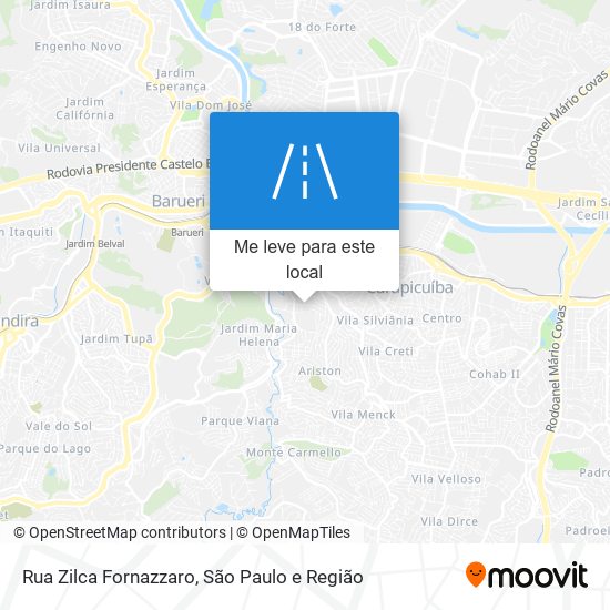 Rua Zilca Fornazzaro mapa