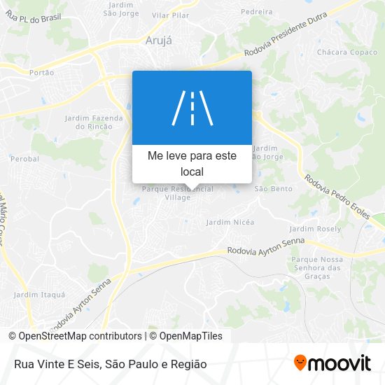 Rua Vinte E Seis mapa