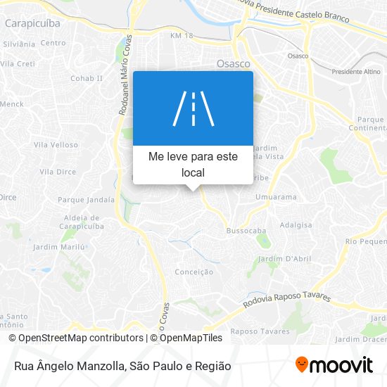 Rua Ângelo Manzolla mapa