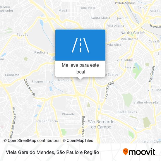 Viela Geraldo Mendes mapa