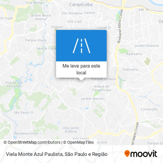 Viela Monte Azul Paulista mapa