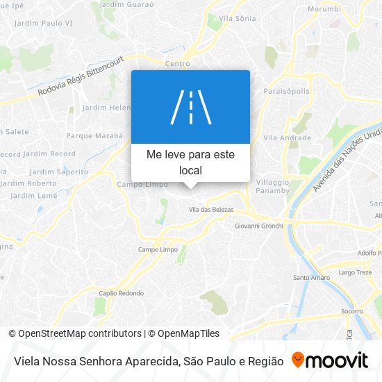 Viela Nossa Senhora Aparecida mapa