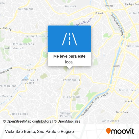Viela São Bento mapa