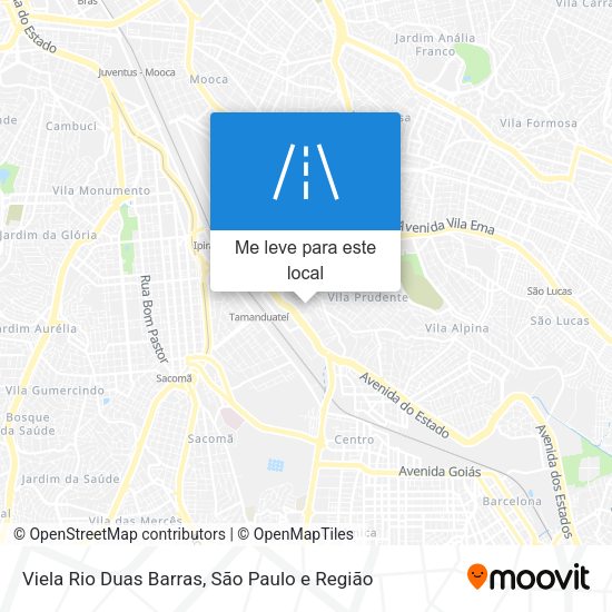 Viela Rio Duas Barras mapa
