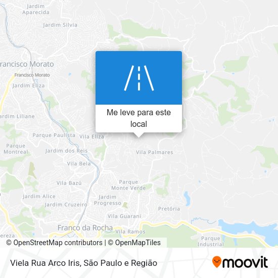 Viela Rua Arco Iris mapa