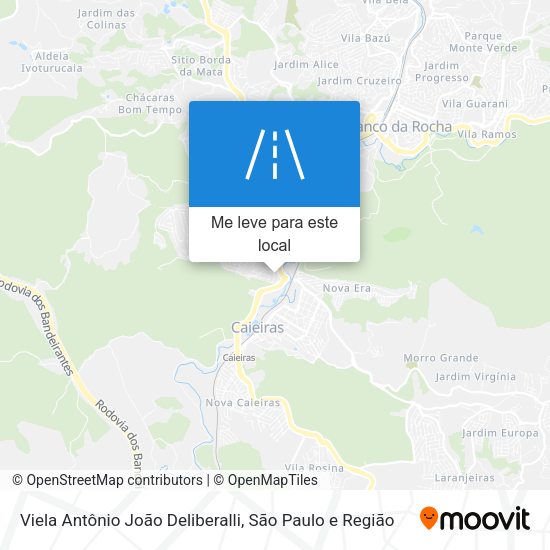Viela Antônio João Deliberalli mapa